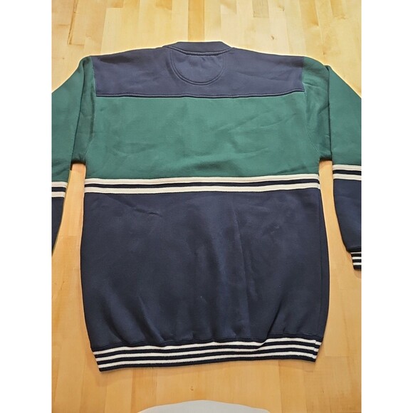 Vintage Mickey & Co Blue & Green Adult Large Sweatshirt Brazos Sportswear 90's - Picture 15 of 16